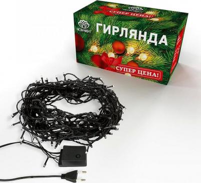 Гирлянда светодиодная универсальная 120 LED МУЛЬТИКОЛОР 12 метров с контроллером, цена за 1 шт – фото 4