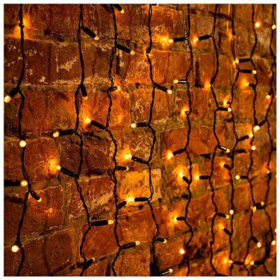 Гирлянда Светодиодный Дождь 2х3м, 600 LED ТЕПЛЫЙ БЕЛЫЙ, черный ПВХ, IP65, постоянное свечение, 230В соединяется, цена за 1 шт – фото 3