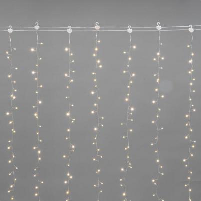 Гирлянда Светодиодный занавес из росы Фейерверк 3х3м 900 LED ТЕПЛЫЙ БЕЛЫЙ IP20 230В, цена за 1 шт