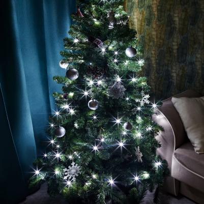 Гирлянда Твинкл Лайт 15 м, темно-зеленый ПВХ, 120 LED, цвет белый, цена за 1 шт – фото 6