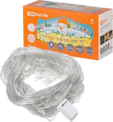 Гирлянда новогодняя Бахрома 2,5х0,6 м, белый свет, 8 режимов, наружное использование, IP44, цена за 1 шт – фото 1