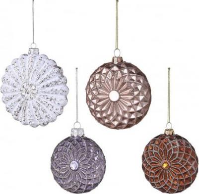 Набор елочных игрушек 4 шт Winter wonders стеклянные – фото 1