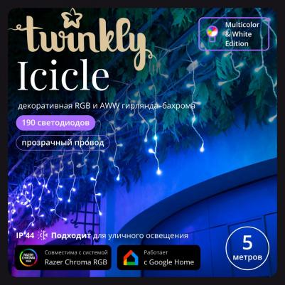 Гирлянда Icicle,190 LED, RГБ+W, Wi-Fi TWI190SPP-TEU – фото 3