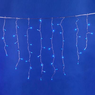 Бахрома светодиодная ULD-B3010-200/DTA с контроллером, 200 светодиодов, 3 м, синий, IP20, провод прозрачный, цена за 1 шт – фото 2