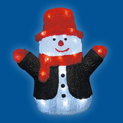 Фигура Светодиодная Снеговик Uld-м2730-024/sta БЕЛ 27Х17Х30СМ 24 Светод IP20 09557 БЕЛ – фото 1