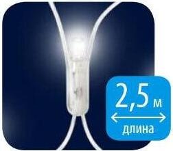 Сетка светодиодная ULD-N2520-240/DTA с контроллером, 240 светодиодов, 2.5х2 м, белая, IP20, провод прозрачный, цена за 1 шт – фото 2