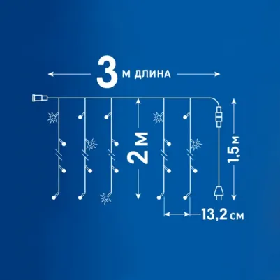 Занавесы ULD-C3020-384/TBK WARM WHITE IP67, цена за 1 шт – фото 11