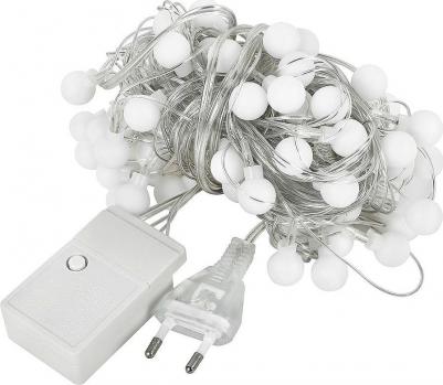 Электрогирлянда-нить комнатная "Шарики" 10 м, 80 LED, теплый белый, 220V, контроллер – фото 5