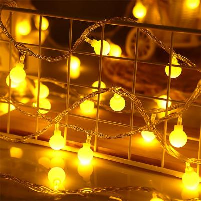 Электрогирлянда-нить комнатная "Шарики" 5 м, 40 LED, теплый белый, 220V, контроллер – фото 4