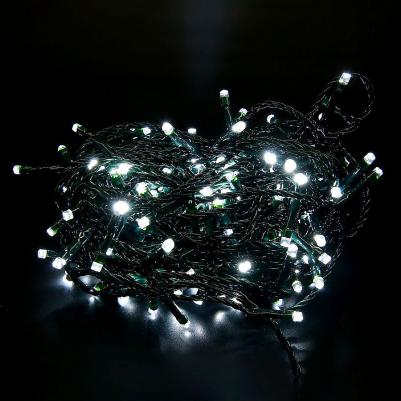 Электрогирлянда-нить комнатная "Стандарт" 10 м, 100 LED, холодный белый, 220V, контроллер – фото 5