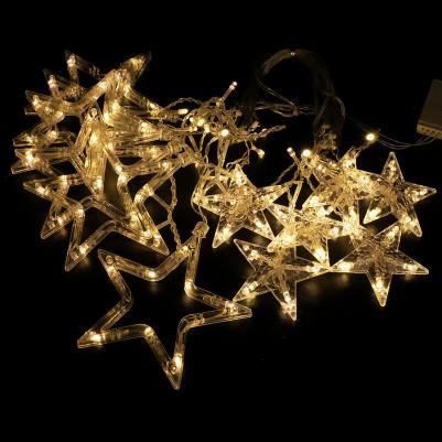 Электрогирлянда-занавес комнатная "Звезды" 3 х 0,5 м, 108 LED, теплый белый, 220V – фото 10
