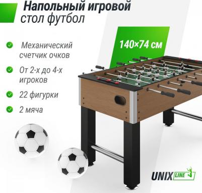 Игровой стол Футбол Кикер 140х74 cм, настольная игра для детей и взрослых, большой напольный футбол – фото 4