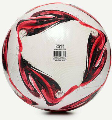 Мяч футбольный профессиональный Triumph Club, размер 5, цвет белый/красный/черный – фото 1