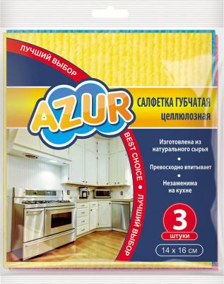 Салфетка салфетка губчатая 3 шт. (14х16) 024160 – фото 3