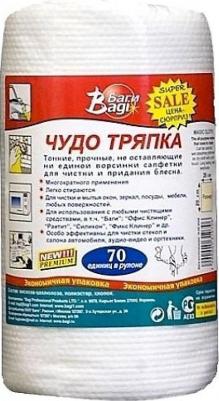 Салфетки хозяйственные в рулоне Чудо-тряпка Анти-ворсинки вискоза 30x20 см 70 листов в рулоне – фото 13
