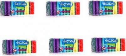 Набор губок для мытья посуды "Комфорт", поролоновые, с абразивом, 65х85х43 мм, 5 шт – фото 3