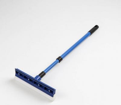 Окномойка с телескопической металлической окрашенной ручкой и сгоном, 20x49(75) см, поролон, цвет синий – фото 2