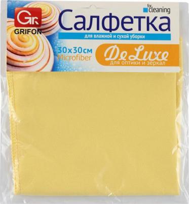 Салфетка для влажной и сухой уборки желтая De Luxe 1 шт - 2 уп