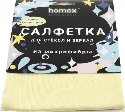 Салфетка из микрофибры Очень терпеливая для стекол и зеркал 30х30 см