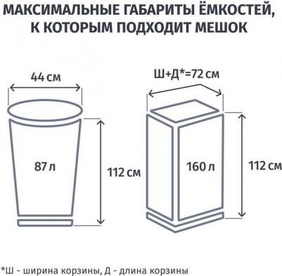 Мешки для мусора на 200 литров черные – фото 2