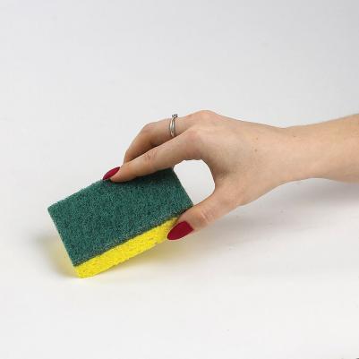 Губки бытовые, КОМПЛЕКТ 2 шт., целлюлозные c абразивом, 605487 – фото 6