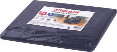 Мешки д/мусора 200л, черные, в пачке 5шт, ПВД, 50мкм, 90х130см, особо прочные, 601393