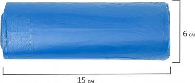 Мешки для раздельного сбора мусора 60 л синие в рулоне 20 шт., ПНД 10 мкм, 58х68 см, 606703, 3828 – фото 7