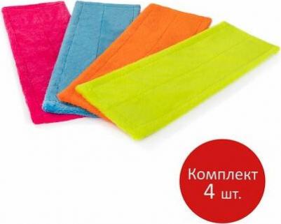 Насадка МОП плоская из микрофибры для швабры 40 см КОМПЛЕКТ 4 шт., 607459 – фото 9