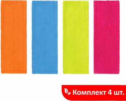 Насадка МОП плоская из микрофибры для швабры 40 см КОМПЛЕКТ 4 шт., 607459 – фото 17
