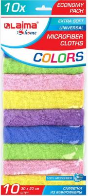 Салфетка из микрофибры 30 х 30 см "Multi colour economy pack 10", комплект 10 штук – фото 1