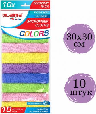 Салфетка из микрофибры 30 х 30 см "Multi colour economy pack 10", комплект 10 штук – фото 7