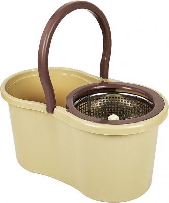 Швабра с отжимом и ведром 7 л/5 л " tone mop", две насадки в комплекте, бежевый – фото 14