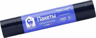 Пакеты для мусора трехслойные 240 л, 5 шт – фото 2