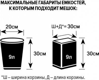 Мешки для мусора на 12 л белые – фото 2
