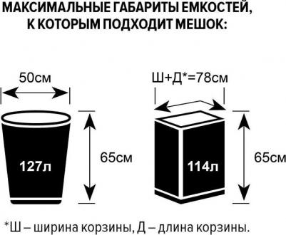 Мешки для мусора на 160 л черные 4670072256108 – фото 1