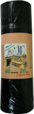 Мешки для мусора на 40 л с завязками черные – фото 5