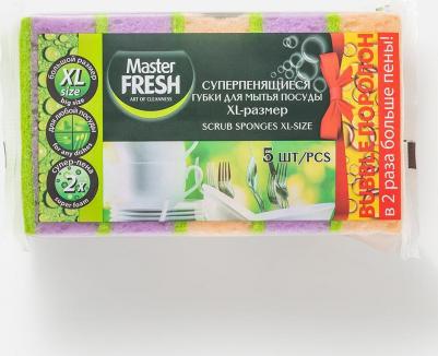 Губки для мытья посуды XL поролоновые 100х70х33 мм 5 штук в упаковке – фото 17