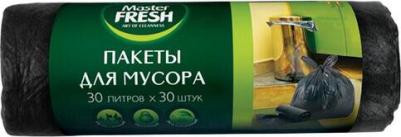 Мешки для мусора, 7 мкм, 30 л, 30 шт, черные
