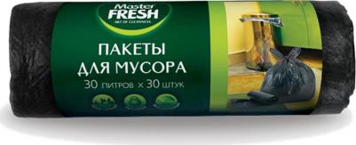 Мешки для мусора, 7 мкм, 30 л, 30 шт, черные – фото 2