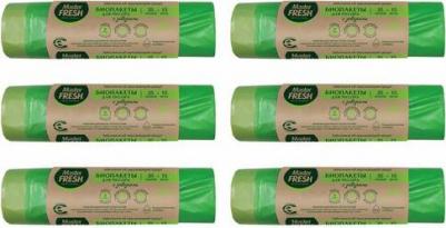 Пакеты для мусора БИО с завязками 35 литров, 15 шт – фото 7