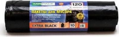 Мешки для мусора 120л Extra black ПВД, 70*110см, 50мкм, 10шт., черные, в рулоне – фото 3