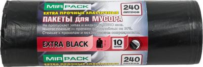 Мешки для мусора 240л Extra black ПВД, 90*130см, 55мкм, 10шт., черные, в рулоне – фото 5