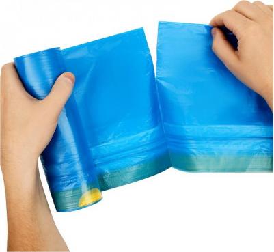 Мешки для мусора 30 л, ПВД, 50 х 60 см, 20 мкм, 20 штук, особо прочные, синие, в рулоне, с завязками – фото 4