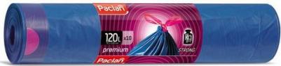 Мешки для мусора 120 л, завязки, синие, в рулоне 10 шт., ПВД, 39 мкм, 74х96 см, "Premium", 513721 – фото 4