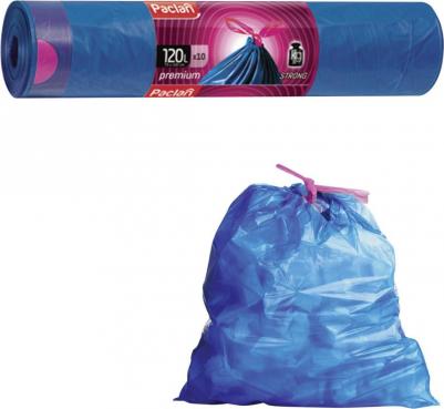 Мешки для мусора 120 л, завязки, синие, в рулоне 10 шт., ПВД, 39 мкм, 74х96 см, "Premium", 513721 – фото 5