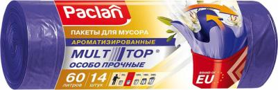 Мешки для мусора ароматизированные 60 л, ушки, фиолетовые 14 шт. ПВД 77х60 см, "Multitop Aroma", 136891 – фото 8