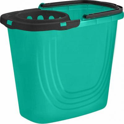 Ведро Disco прямоугольное с отжимом аквамарин, 10 л