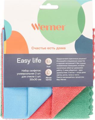 Набор салфеток из микрофибры Easy life 3 шт., 30x30 см – фото 1