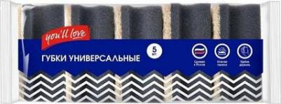 YOU"LL LOVE Набор губок поролоновых для посуды, фреза, 5 шт в уп, 2 уп – фото 6