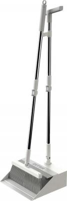 Щетка с совком, набор для уборки, телескопические ручки, белая – фото 4